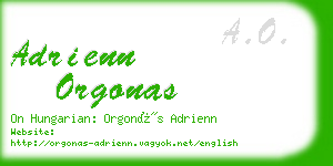 adrienn orgonas business card